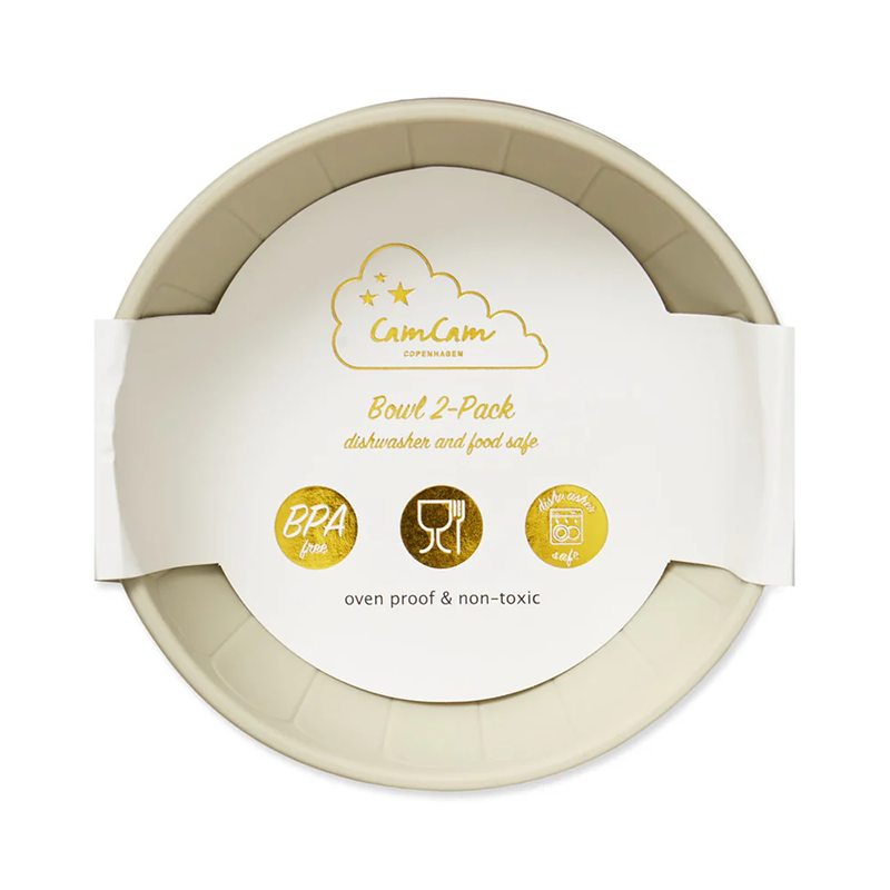 Cam Cam Copenhagen Bols en silicone « Flower », lot de 2, Earth Mix