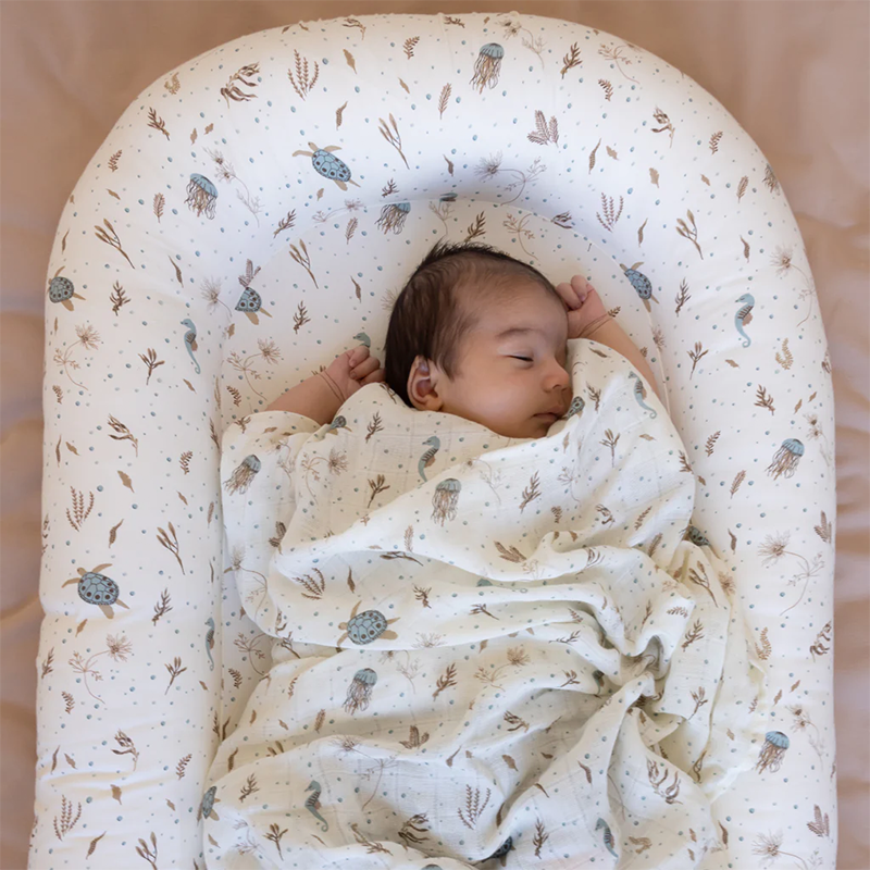 Cam Cam Copenhagen Mulltuch Swaddle Sea Garden - Online MY SNOWFLAKE