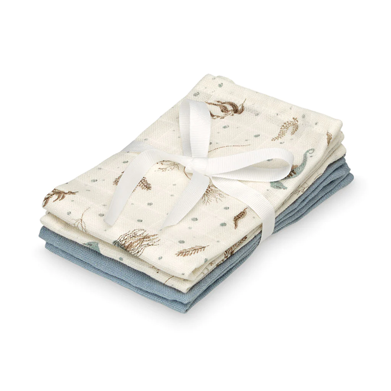 Cam Cam Copenhagen  4er Pack Waschlappen Musselin Mix Sea Garden