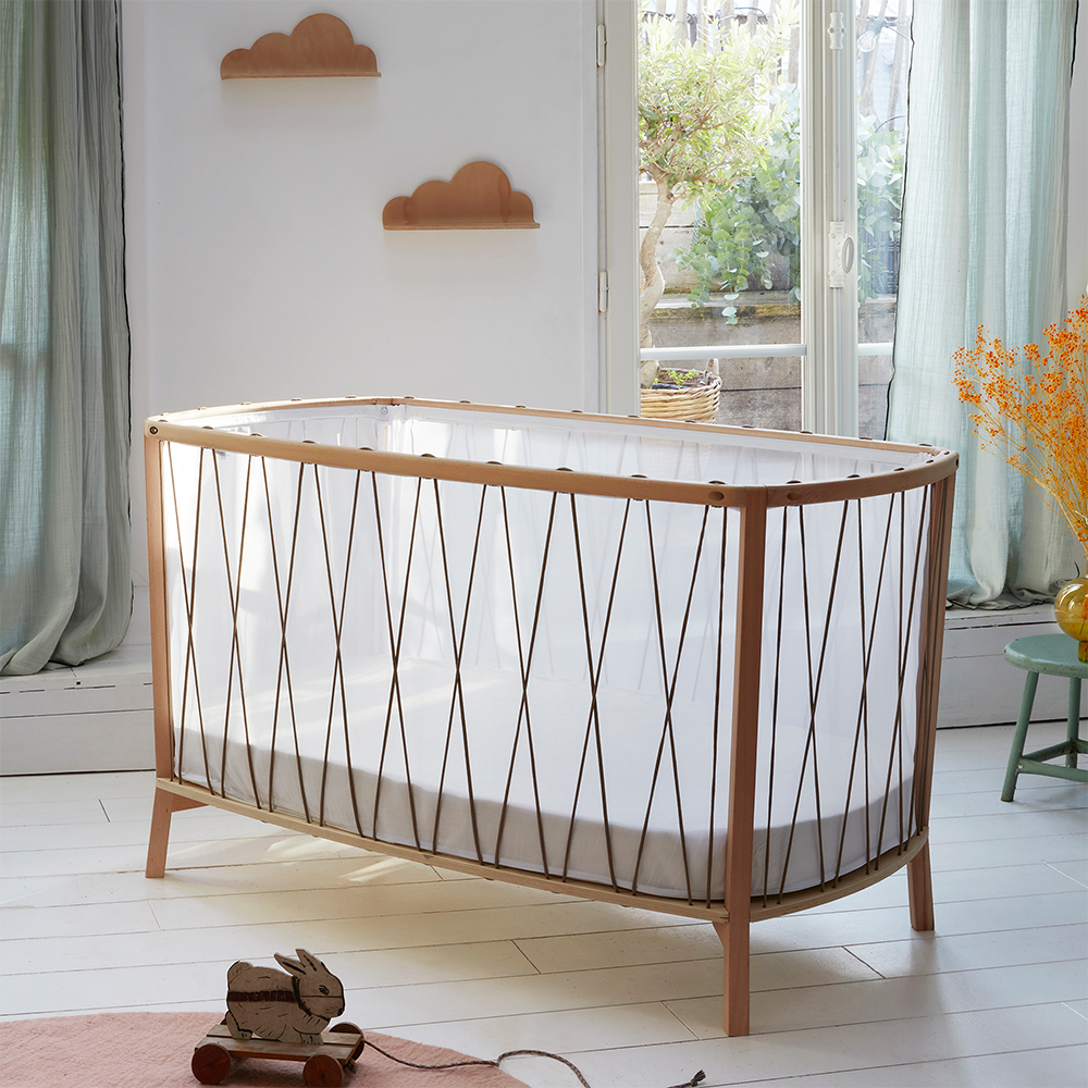 Charlie Crane  Babybett 'KIMI' mit Matratze und Matratzenschutz Hazelnut - Online MY SNOWFLAKE