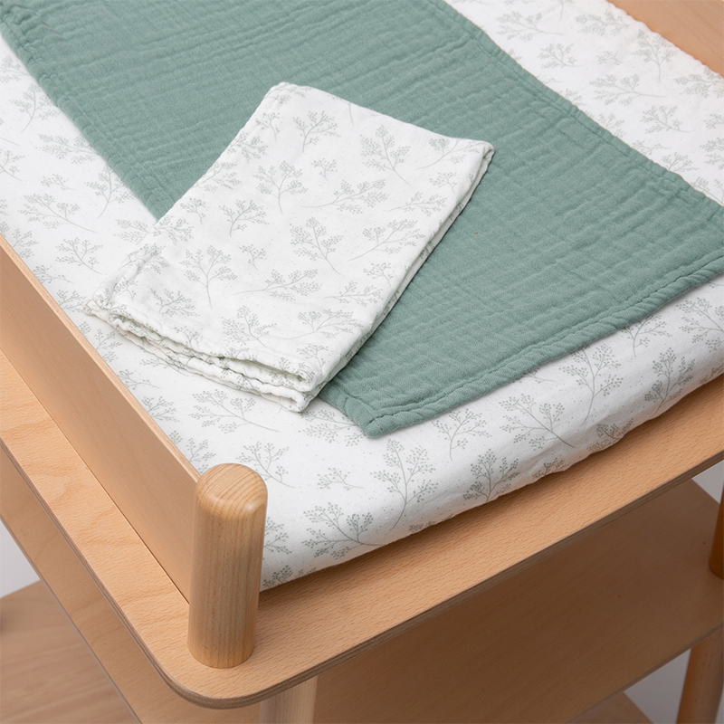 Charlie Crane Wickelkissenbezug und Mulltuch 'NOGA/PAGO' Pearl Blossom - Online MY SNOWFLAKE