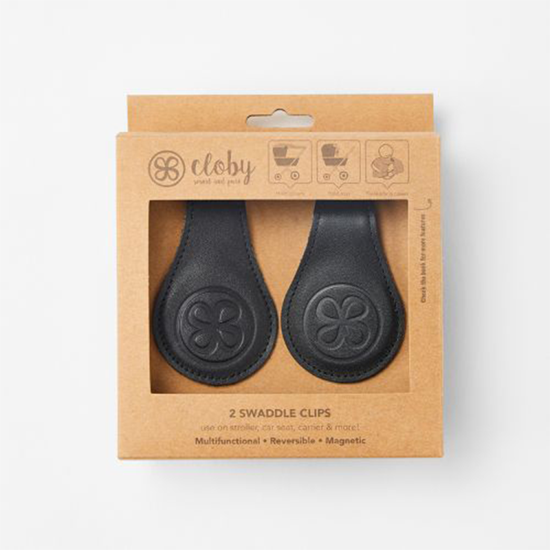 Cloby Leder Magnetclips in Schwarz.