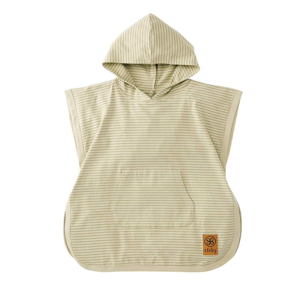 Cloby UV-Poncho Sandy Beach/Olive Green