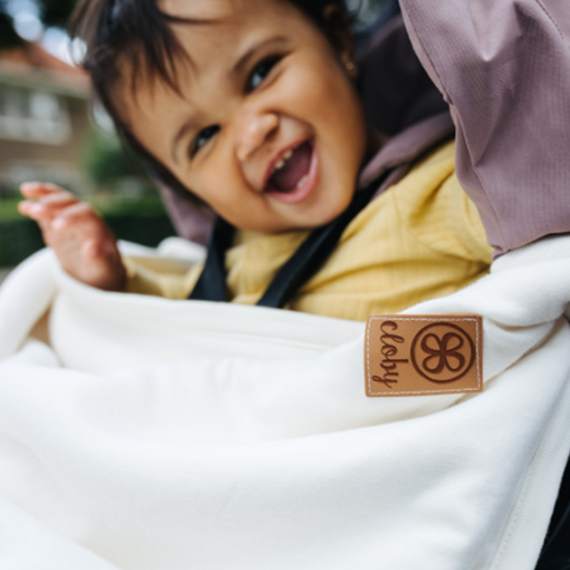 Cloby Teddy Blanket Off White