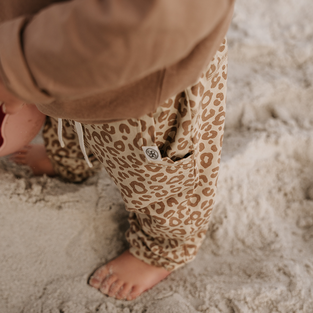 Cloby UV Jogger Pants Leopard Brown