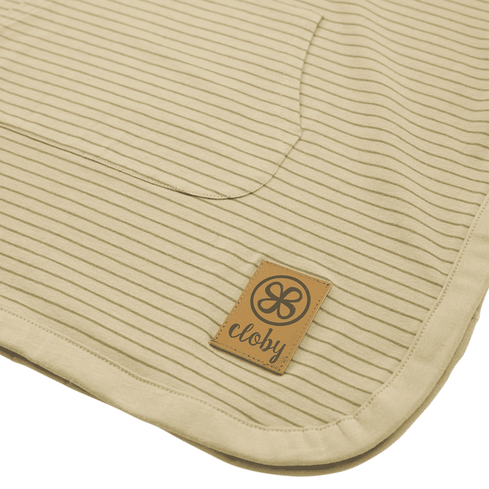 Cloby UV-Poncho Sandy Beach/Olive Green