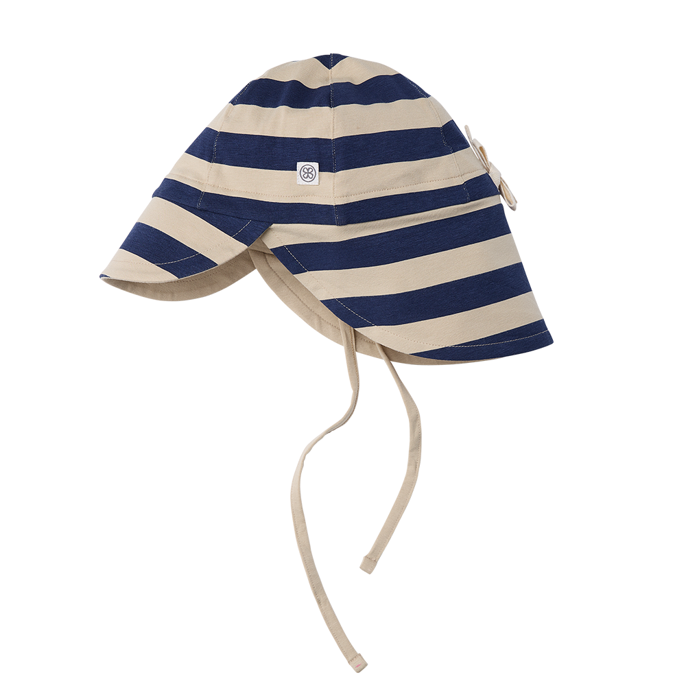 Cloby Reversible UV Sun Hat Navy/Sandy Stripes