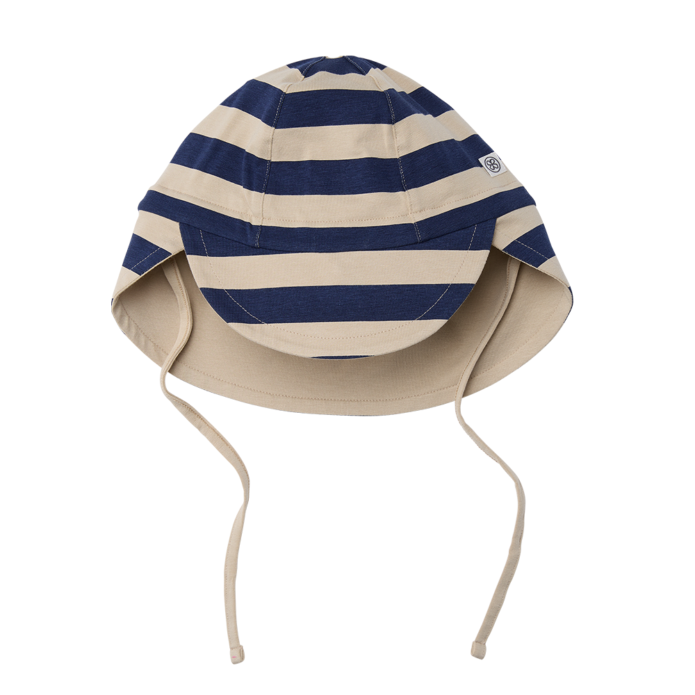 Cloby Reversible UV Sun Hat Navy/Sandy Stripes