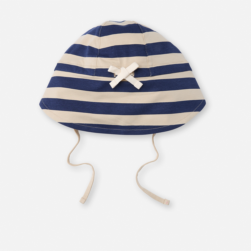 Cloby Reversible UV Sun Hat Navy/Sandy Stripes