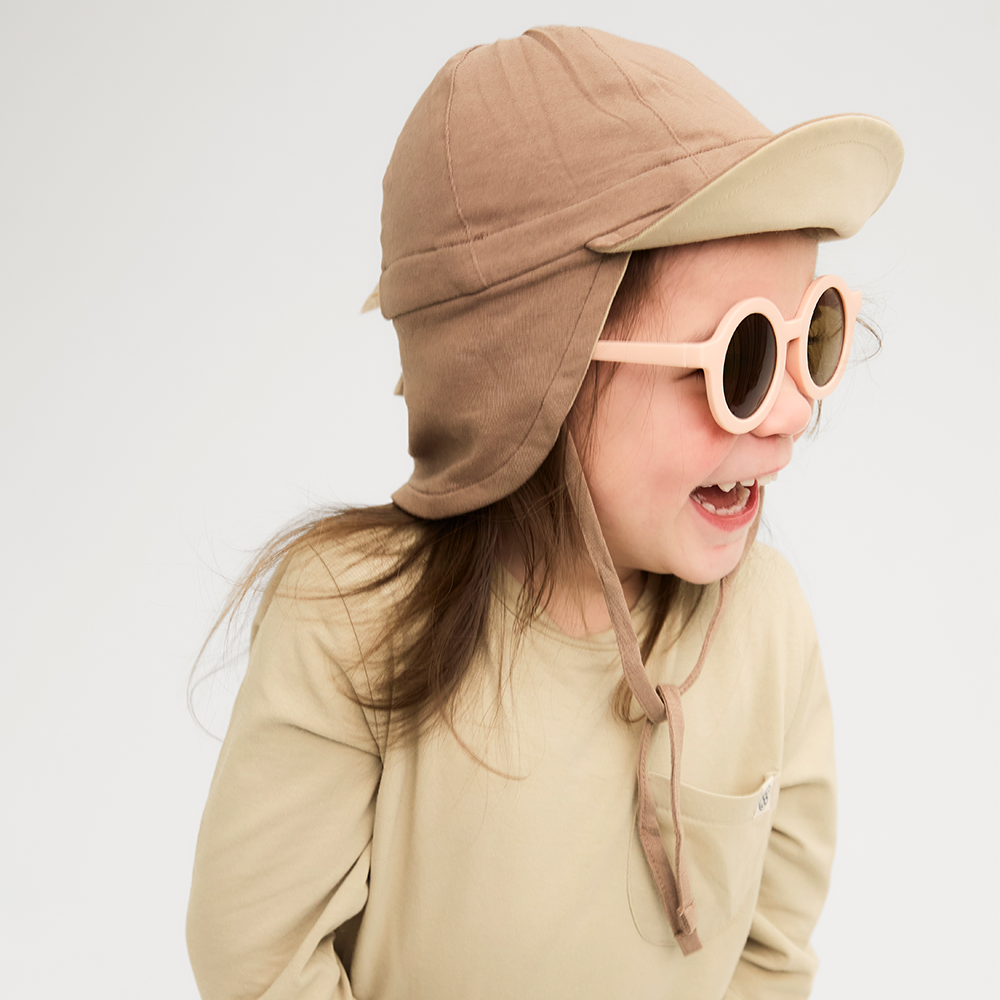 Chapeau de soleil réversible anti-UV Cloby Peanut Brown/Sandy