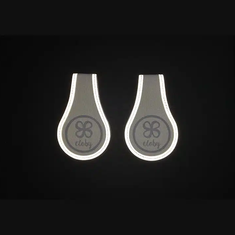 Cloby clips magnétiques réfléchissants lot de 2 noir/gris