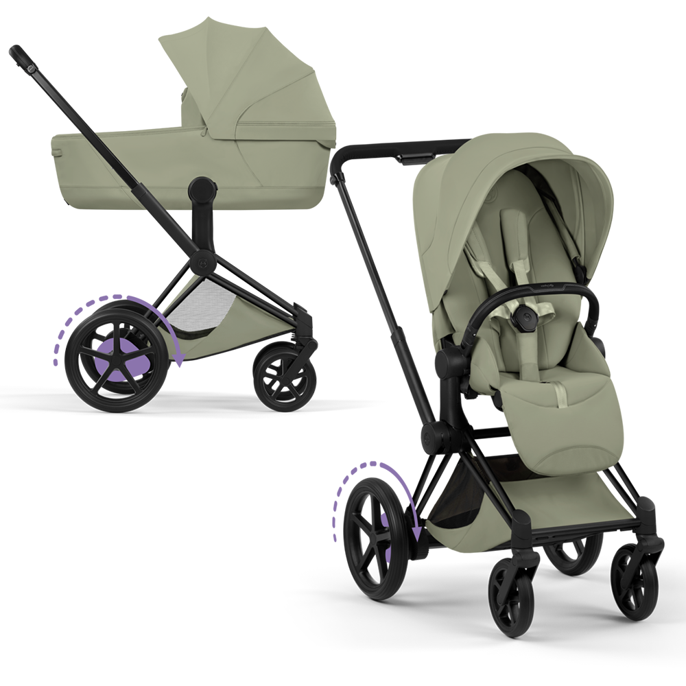 Cybex  e-Priam Style Matt Black/Sage Green