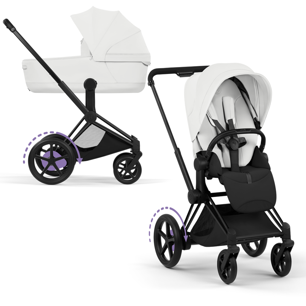 Cybex  e-Priam Style Matt Black/Off White