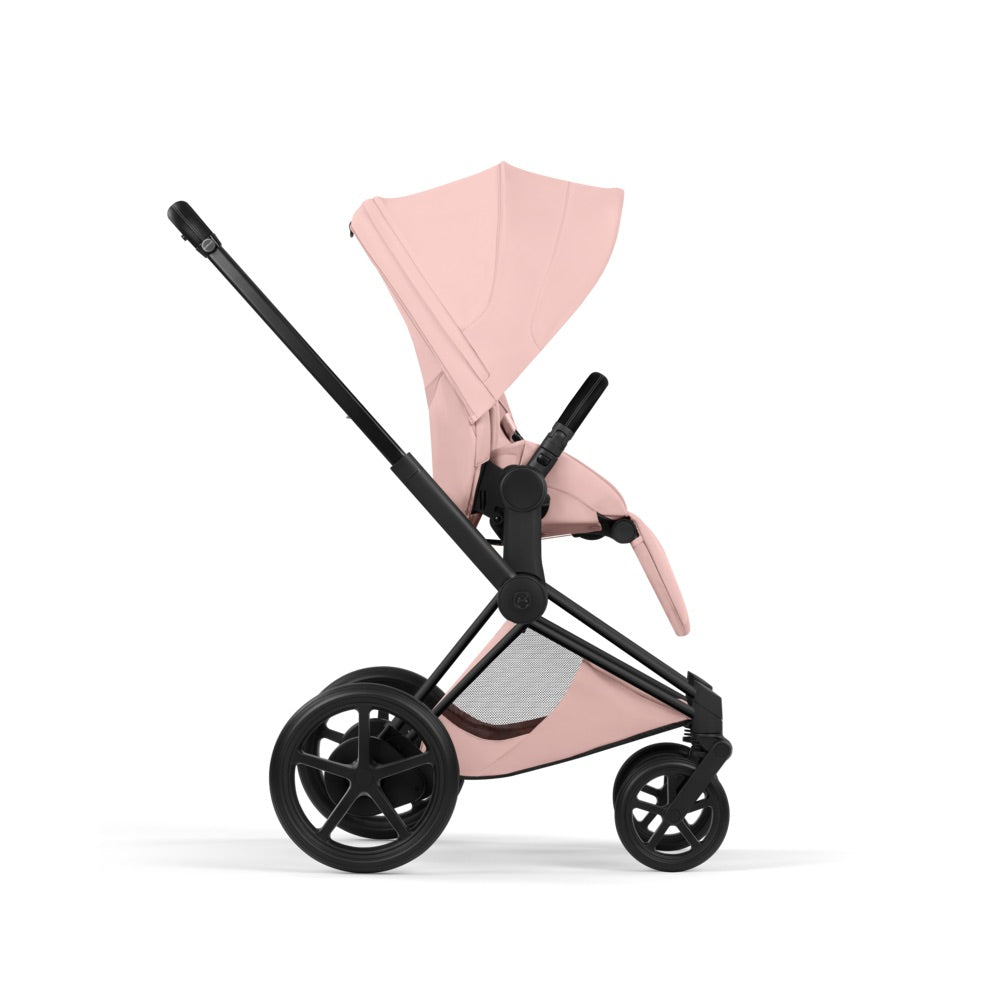 Cybex  e-Priam Style Matt Black/Peach Pink
