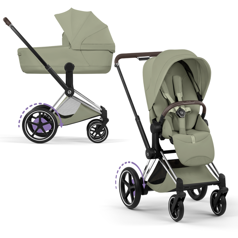 Cybex  e-Priam Style Chrome Brown/Sage Green