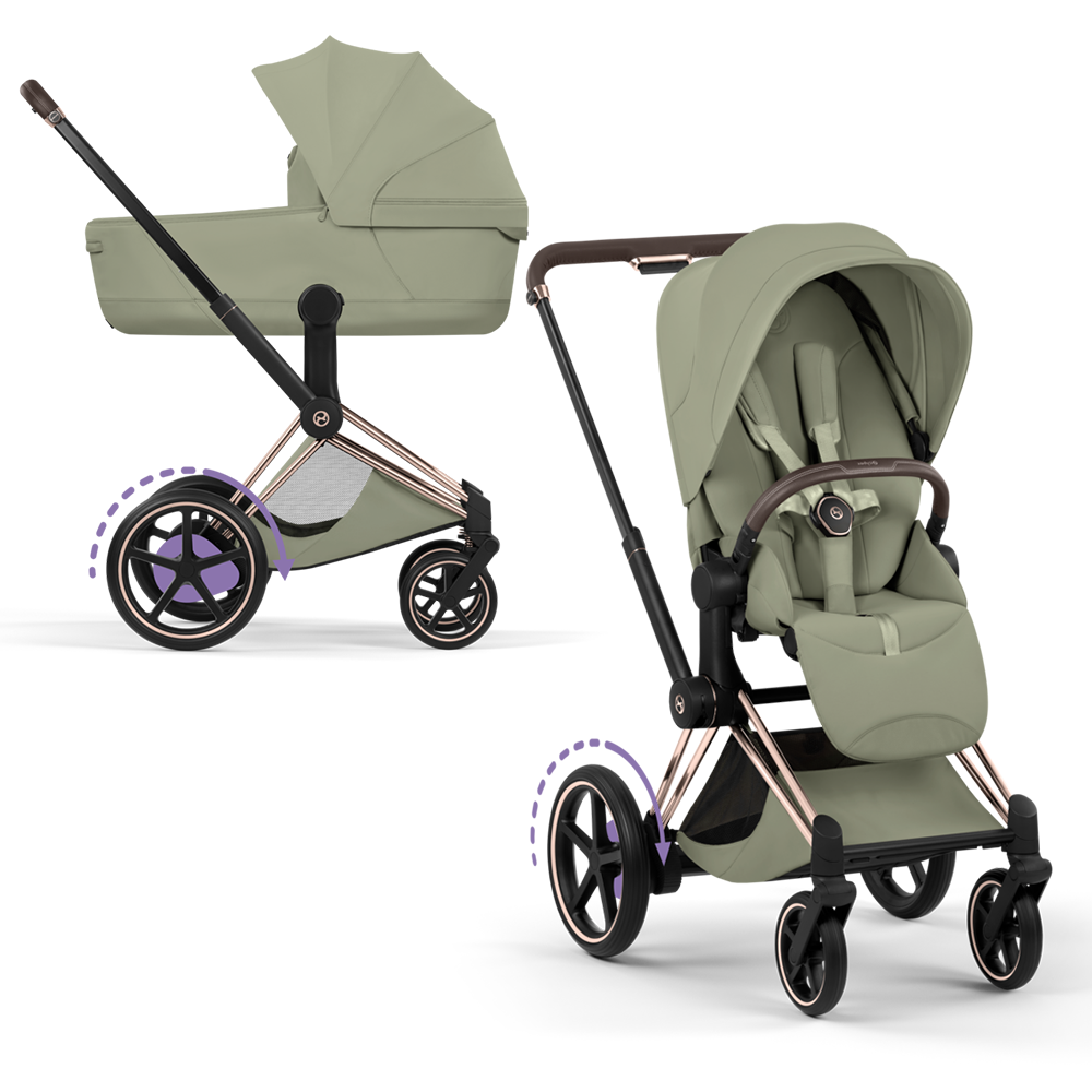 Cybex e-Priam Style Rosegold/Sage Green