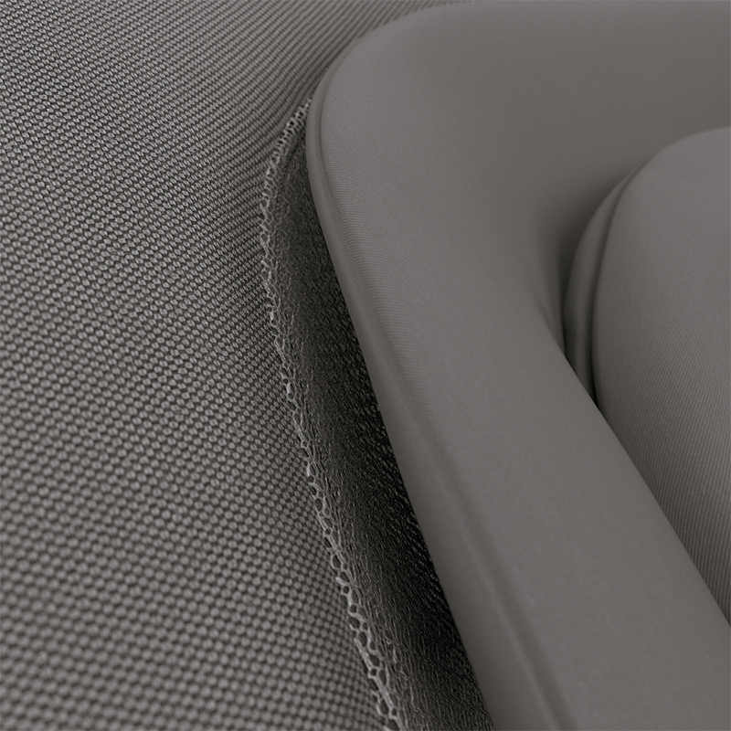 Nahaufnahme Cybex Lemo Bouncer in Suede Grey. 