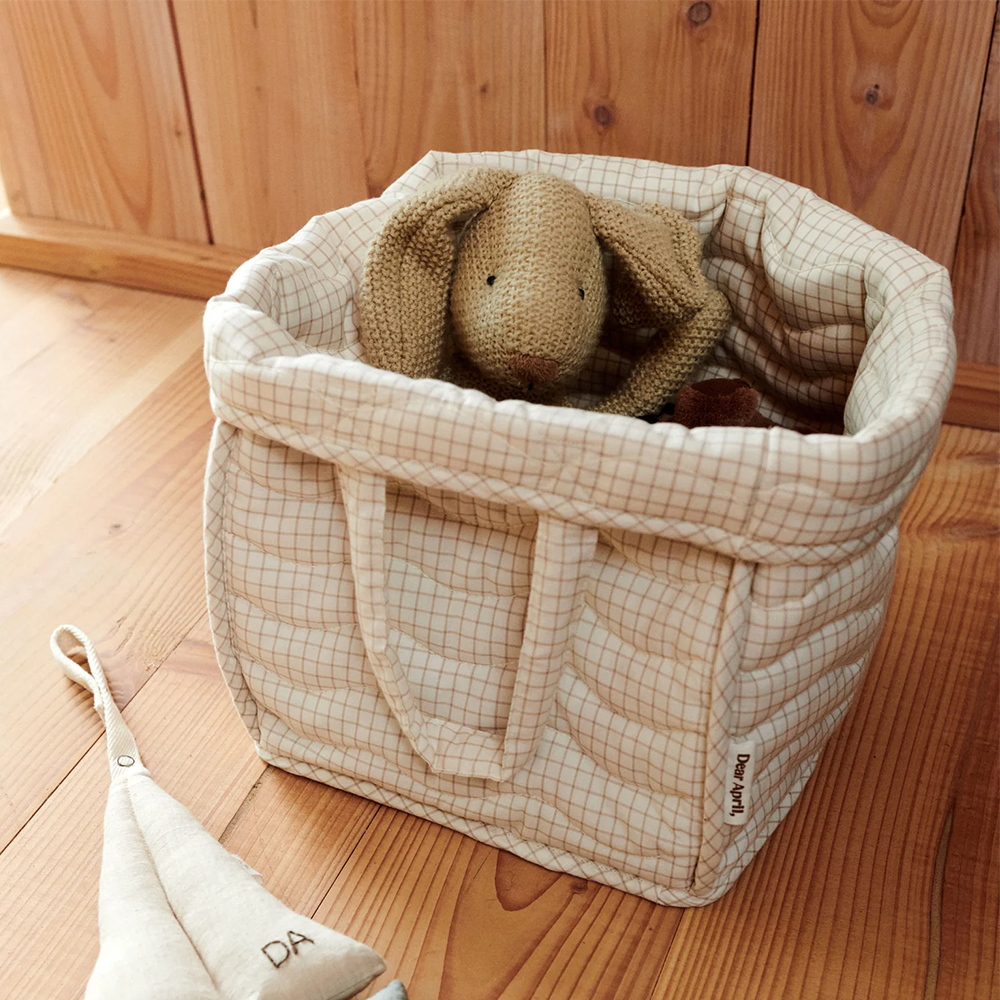 Panier de rangement Dear April « Ami » mini à carreaux