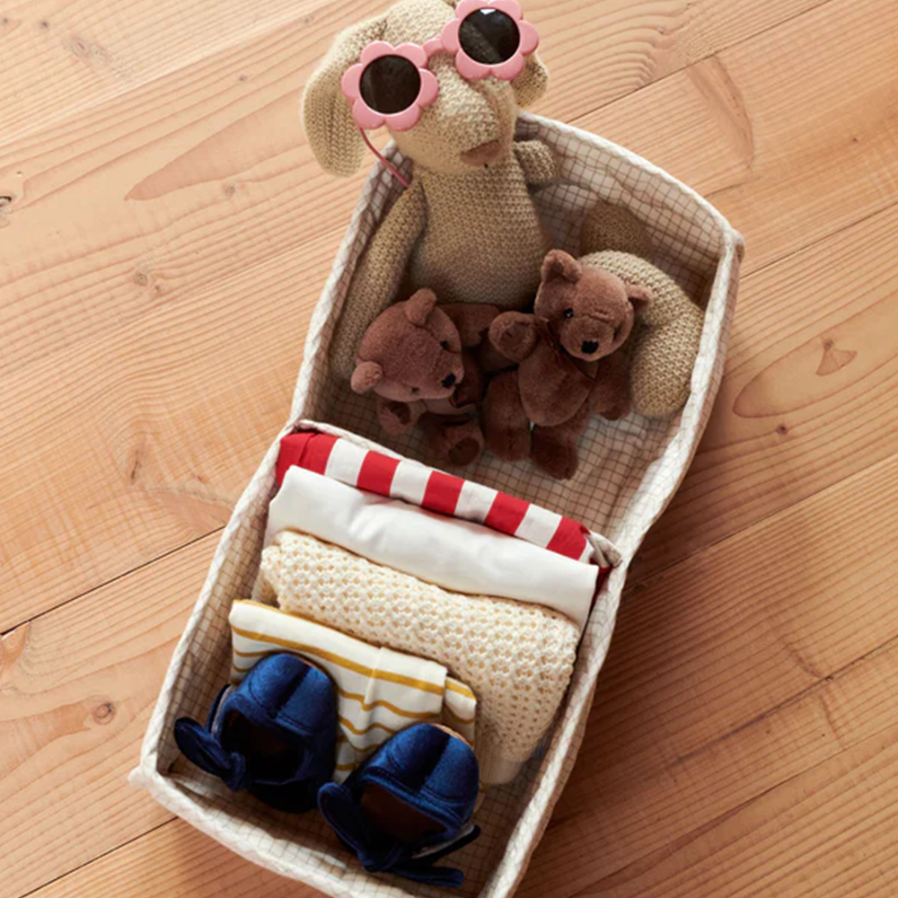 Dear April Storage Basket with Compartments 'Otto' Mini Check