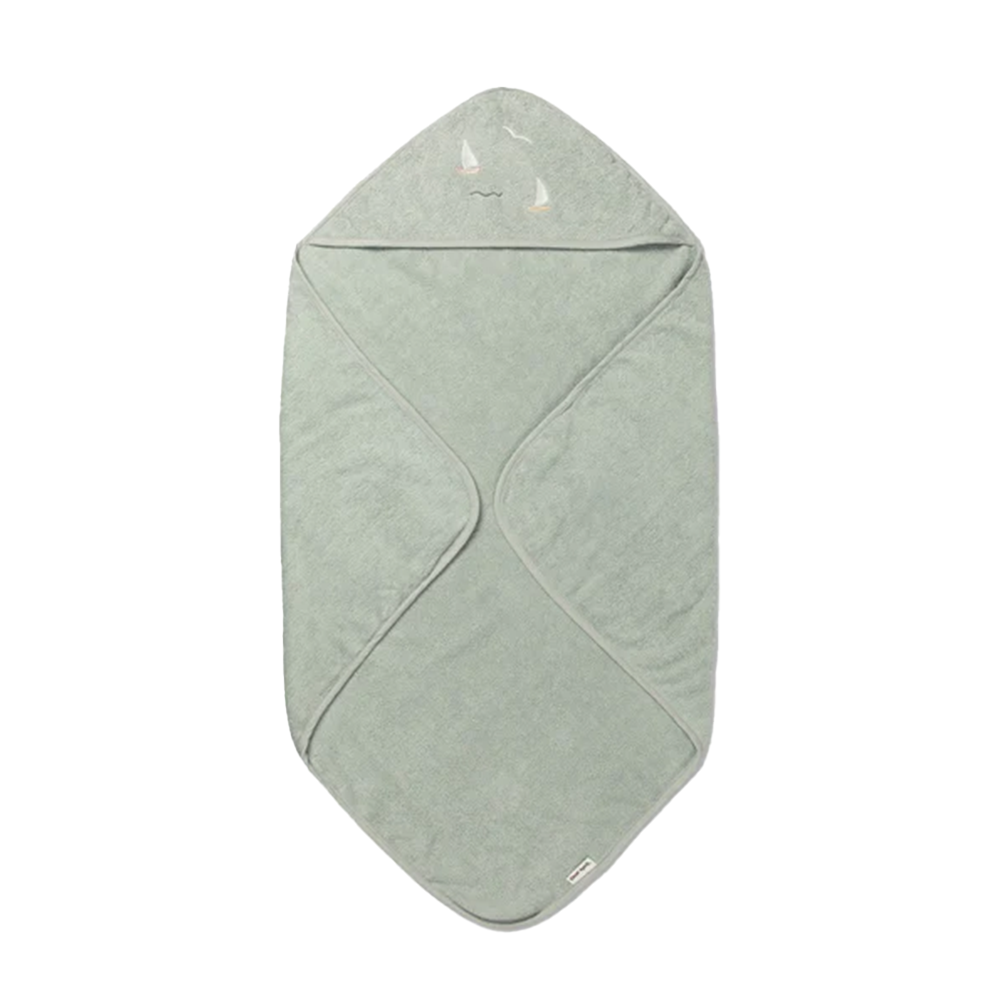 Dear April Baby Hooded Bath Towel 'Petal' Sailboats