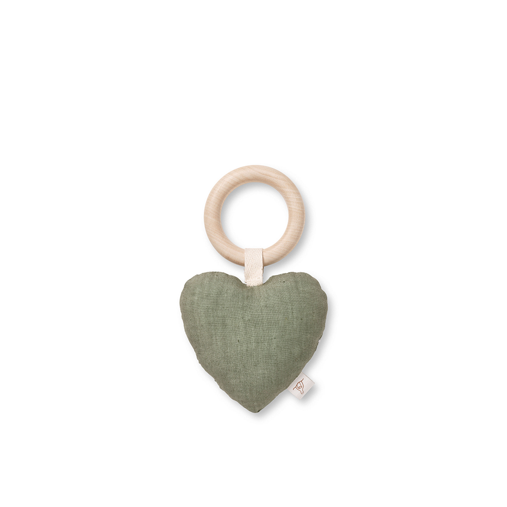 Dear April Herz Rassel mit Beissring 'Lara' Forest Green