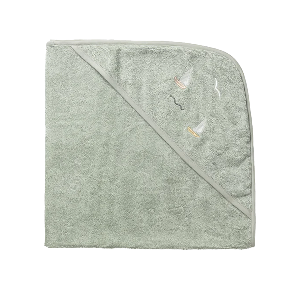 Dear April Baby Hooded Bath Towel 'Petal' Sailboats