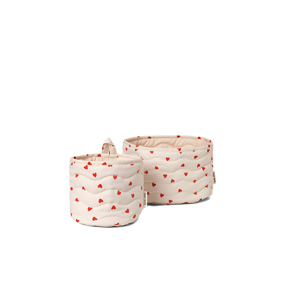 Dear April Lot de 2 paniers de rangement « Kiki » Little Love