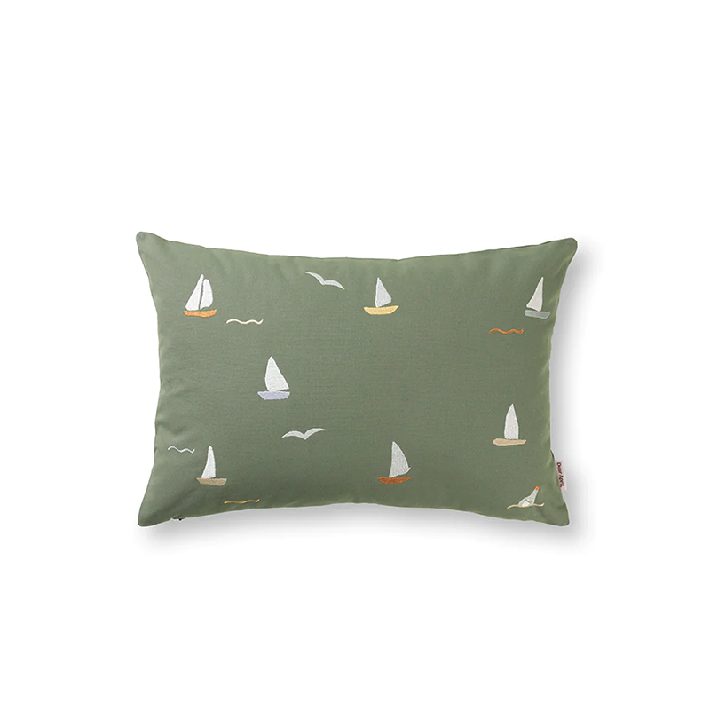 Dear April Besticktes Kissen 'Cinna' Sailboats - Online MY SNOWFLAKE