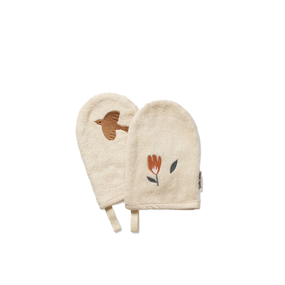 Cher lot de 2 gants de toilette 'Paw' Harmony