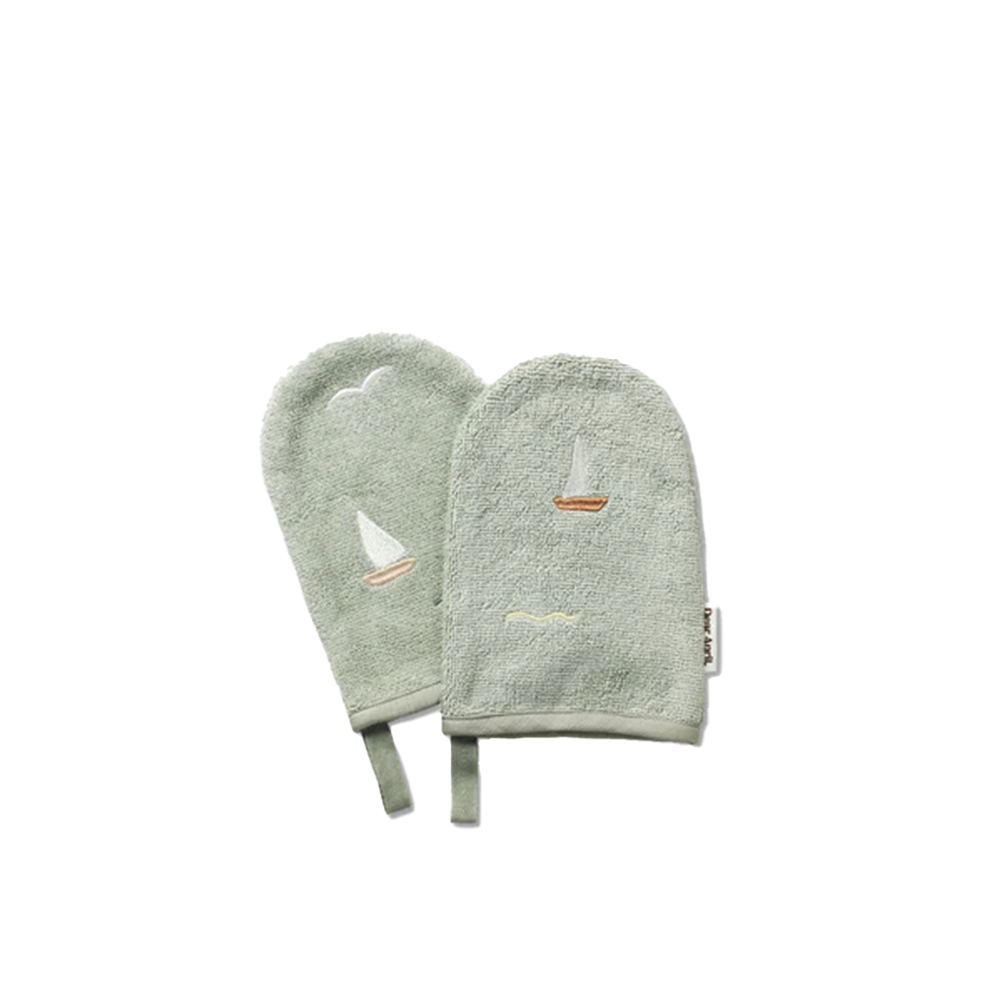 Dear April 2er-Set Waschlappen 'Paw' Sailboats - Online MY SNOWFLAKE