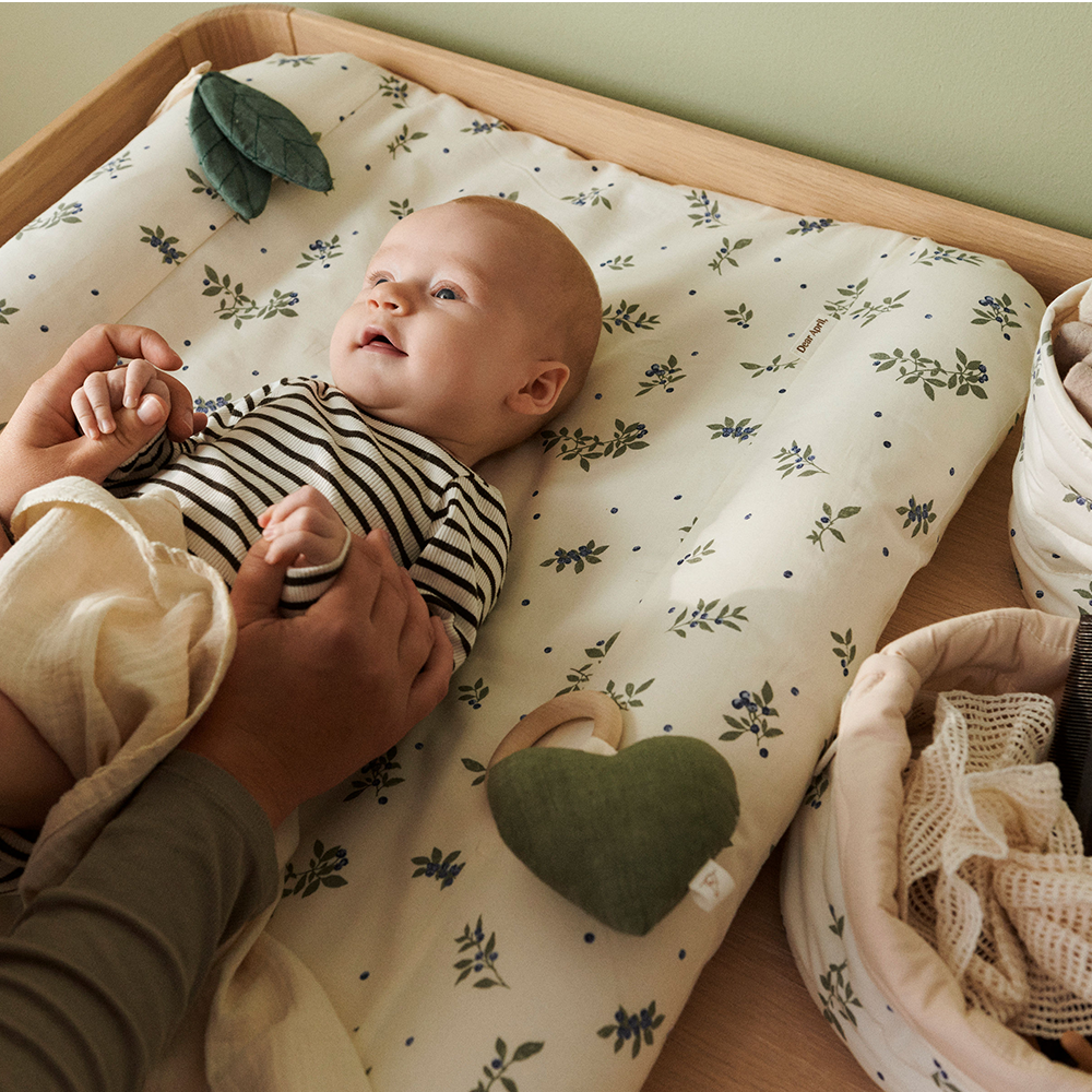 Dear April Changing Pad Large 'Dove' Blueberries