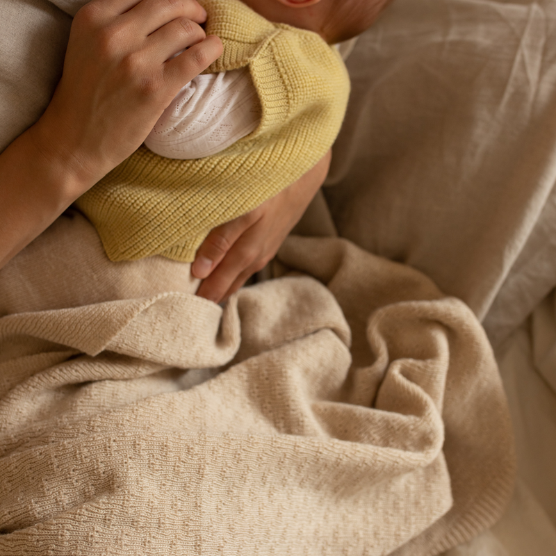White Baby Blanket Dora Cream