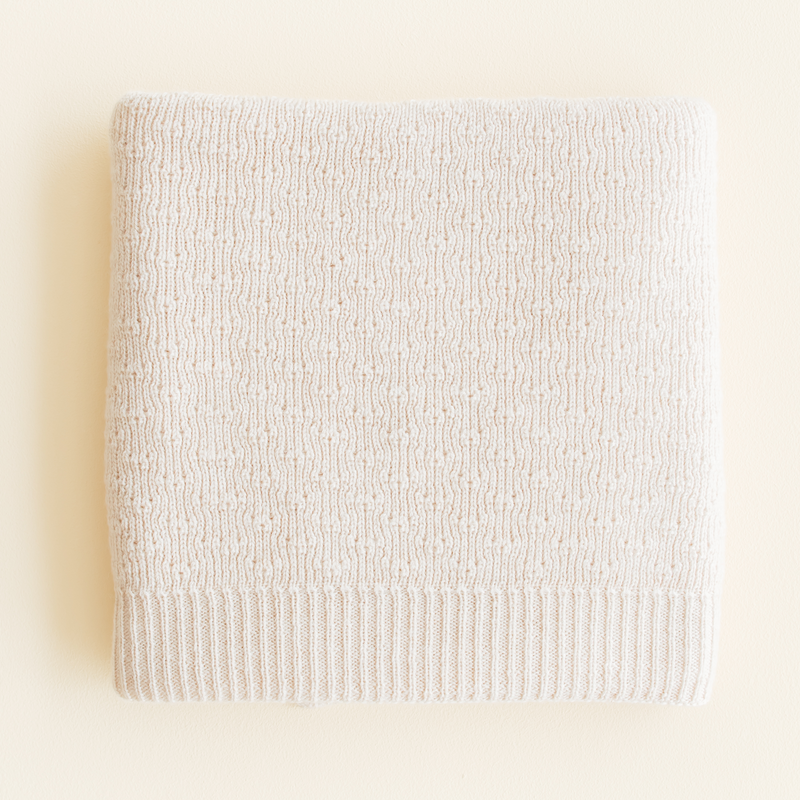White Baby Blanket Dora Cream