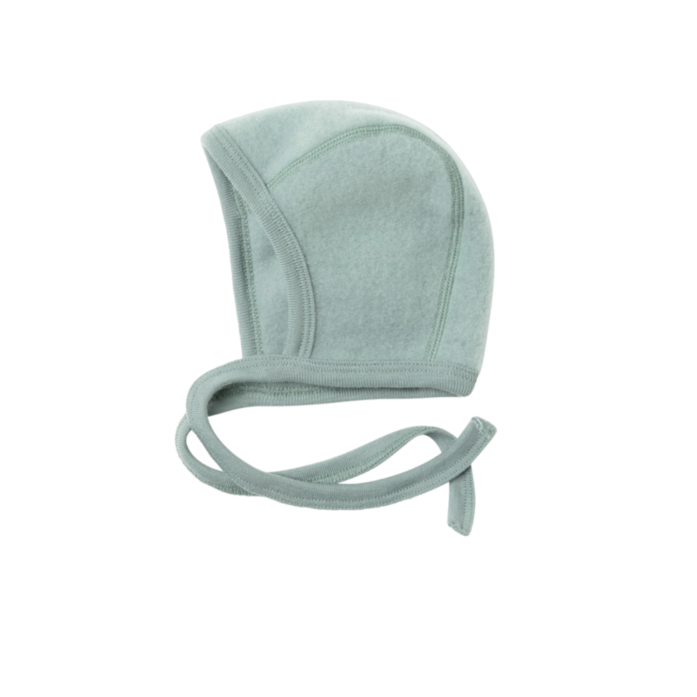 Engel bonnet bébé en polaire de laine mélangée bleu montagne
