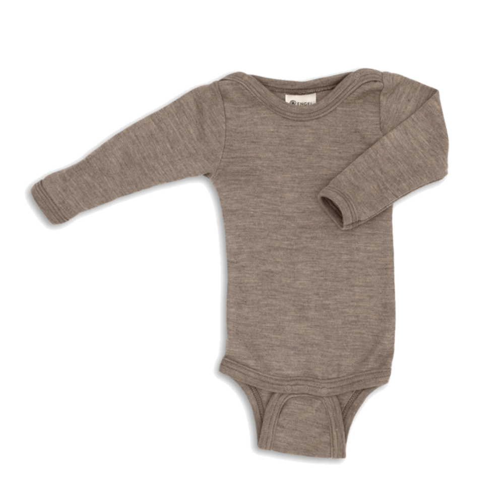 Engel Body manches longues Laine vierge/Soie Noyer