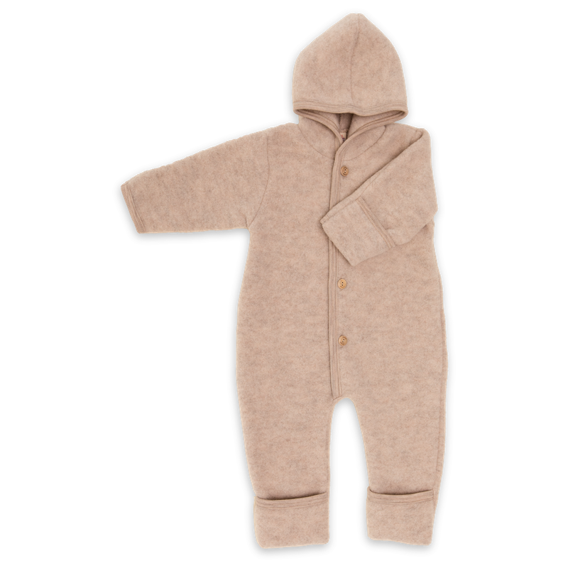 Engel  Wollfleece Overall mit Kapuze  Sand Melange - Online MY SNOWFLAKE