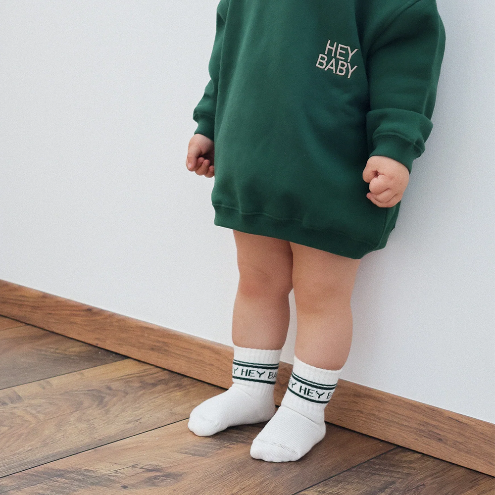 Famvibes Baby Socken 'Hey Baby' Grün
