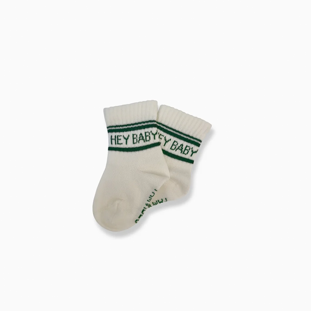 Famvibes Baby Socken 'Hey Baby' Grün