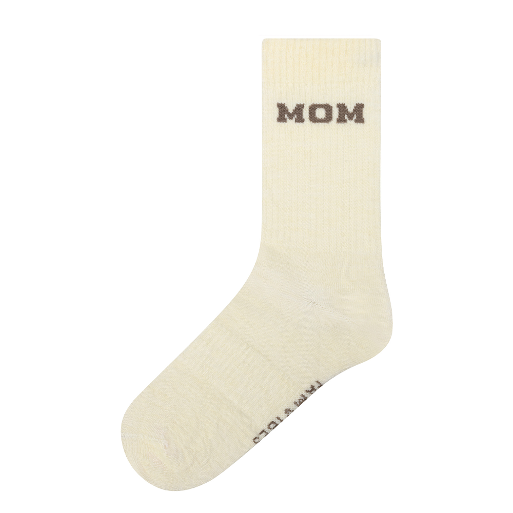 Famvibes College Wollsocken für Erwachsene 'Mom' Taupe - Online MY SNOWFLAKE