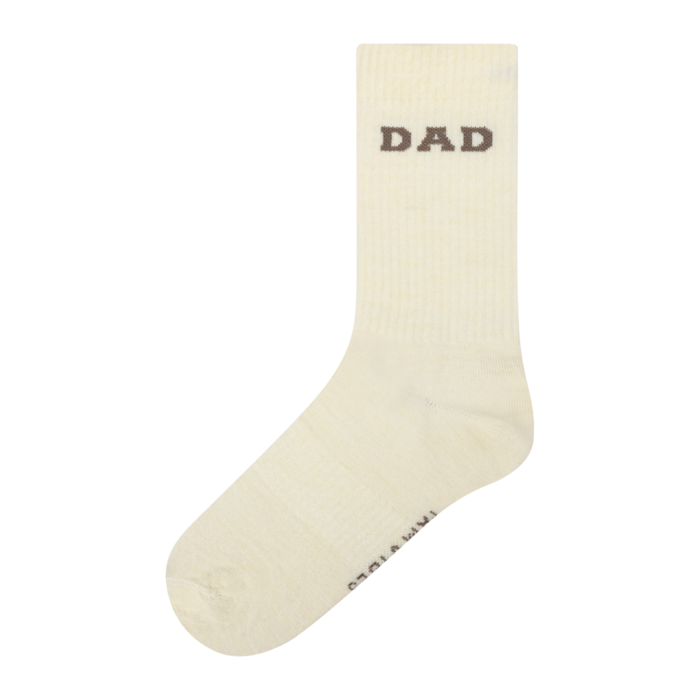 Famvibes College Wollsocken für Erwachsene 'Dad' Taupe - Online MY SNOWFLAKE