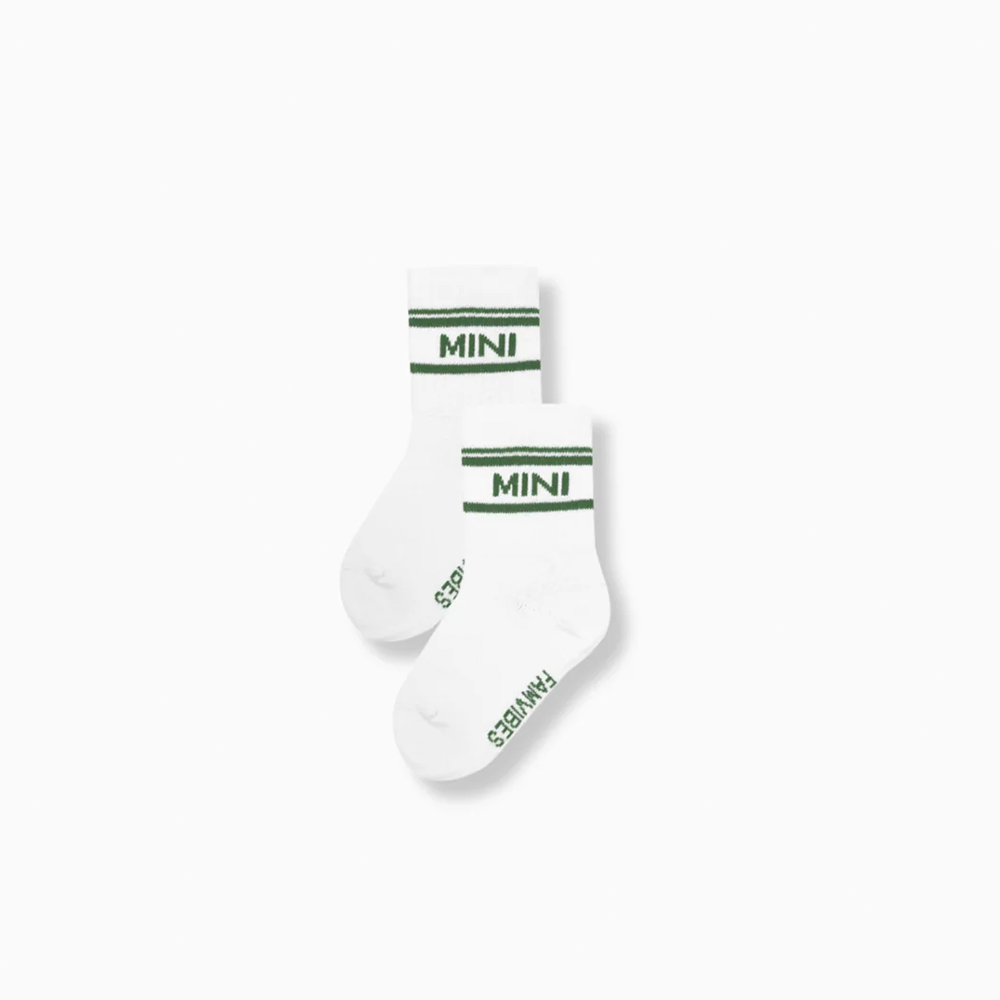 Famvibes Baby Socken Mini Weiss/Grün - Online MY SNOWFLAKE