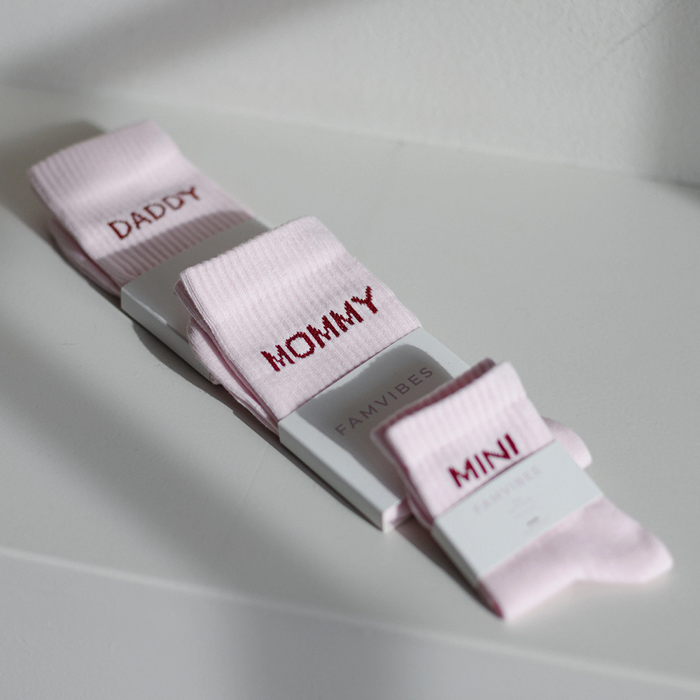 Famvibes Socken für Erwachsene 'Daddy' Rosa - Online MY SNOWFLAKE