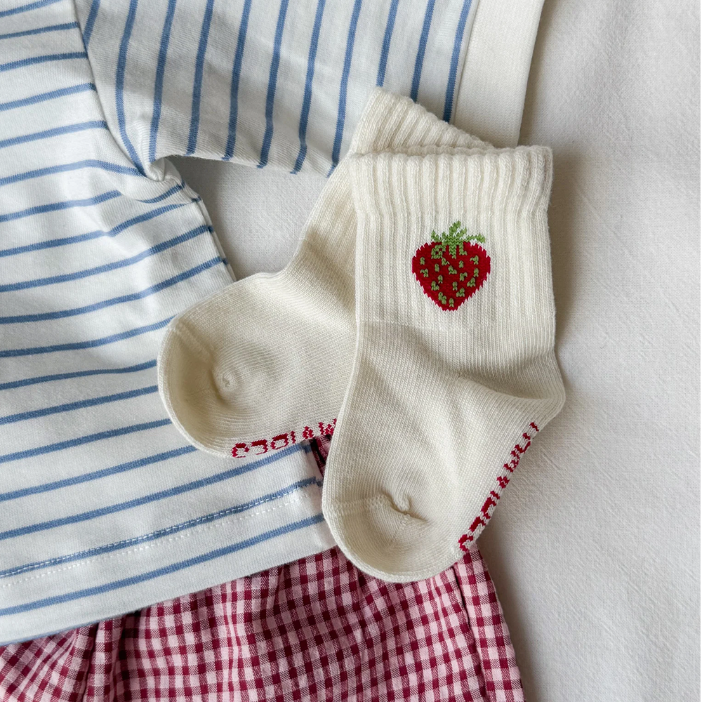 Famvibes Baby Socks Strawberry Milk