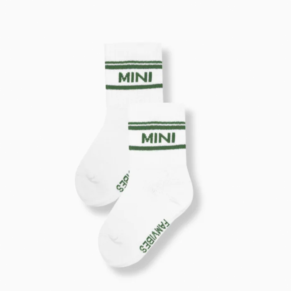 Famvibes Kinder Socken Mini Weiss/Grün