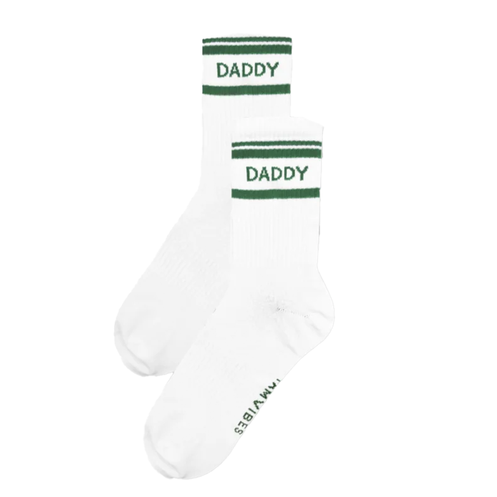 Famvibes Socken für Erwachsene 'Striped' Daddy Weiss/Grün - Online MY SNOWFLAKE