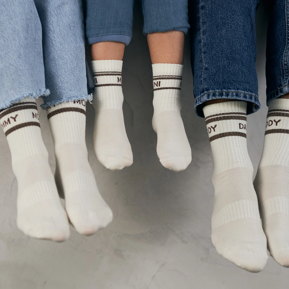Famvibes Wollsocken für Erwachsene 'Daddy' Taupe - Online MY SNOWFLAKE