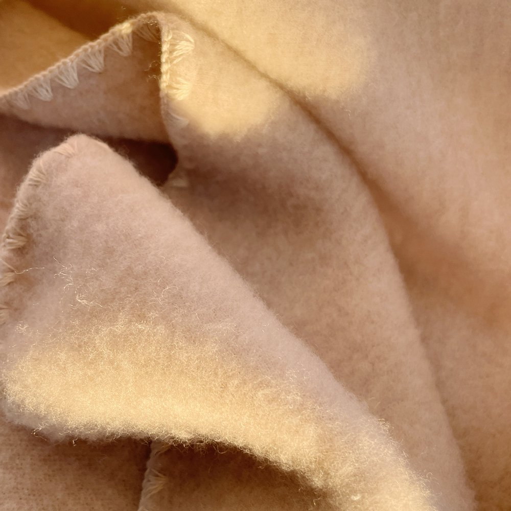Fanga Fontana Wool Fleece Baby Blanket 'Erba' Oatmeal Melange