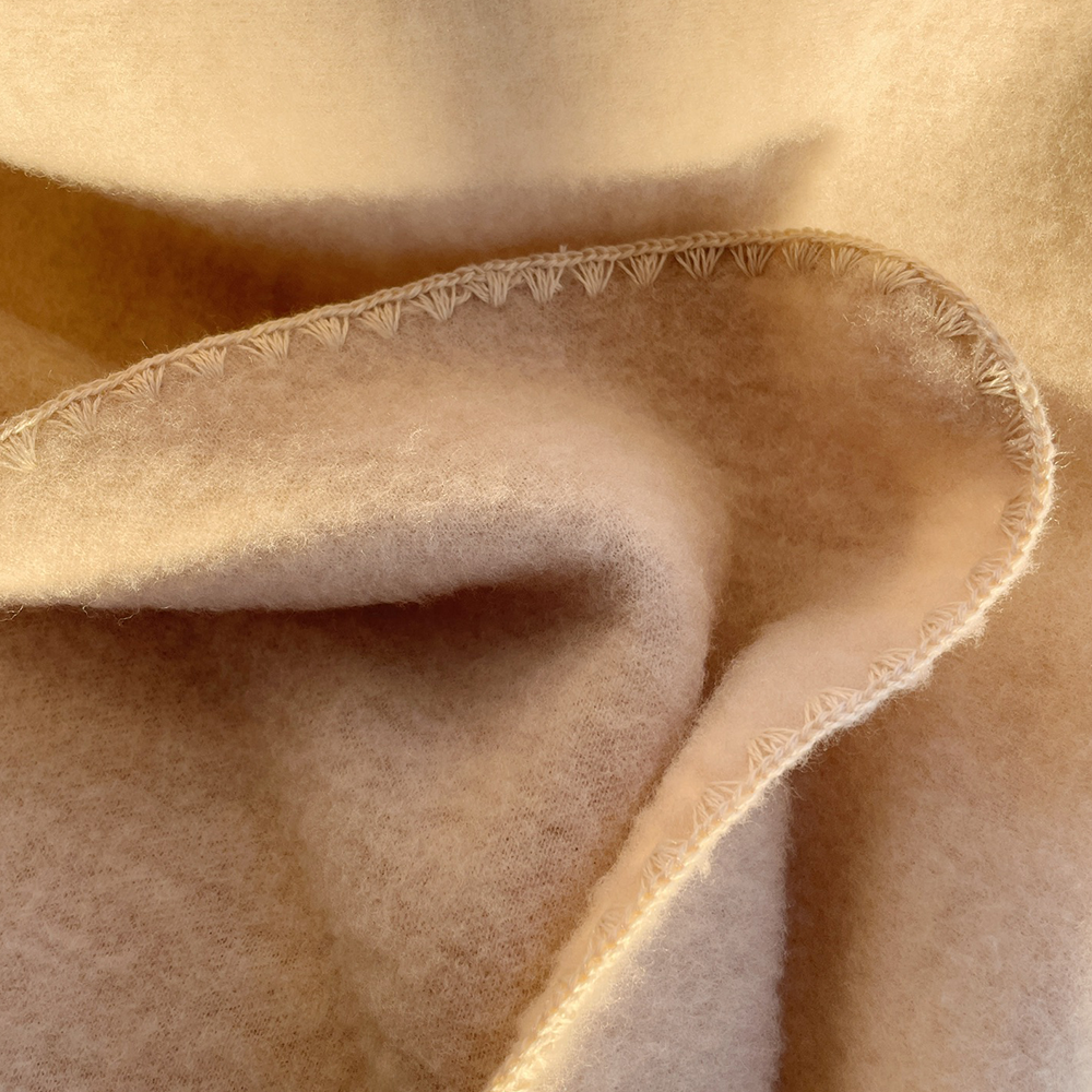 Fanga Fontana Wool Fleece Baby Blanket 'Erba' Oatmeal Melange