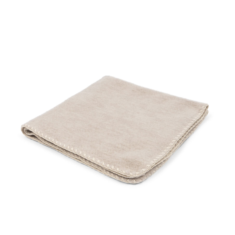 Fanga Fontana Wool Fleece Baby Blanket 'Erba' Oatmeal Melange