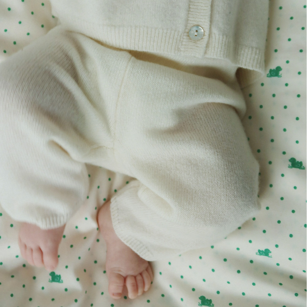 Fanga Fontana Wool Leggings 'Savora' Antique White